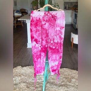 Pink Tie-Dye Jogger Pants